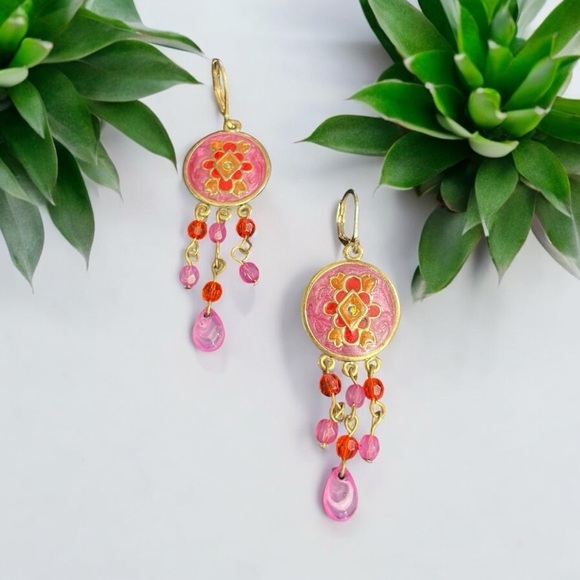 Colorful Bohemian Choker Necklace and Earring Set - Picture 3 of 8